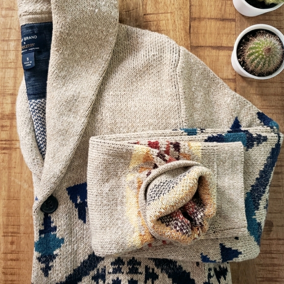 Pendleton Sweaters - Lucky Brand x Pendleton Aztec Shawl Cardigan